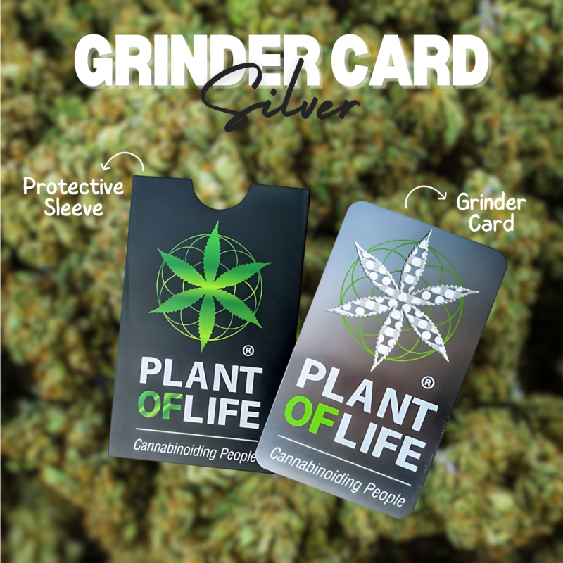 Plant of Life Grinder Card Silver