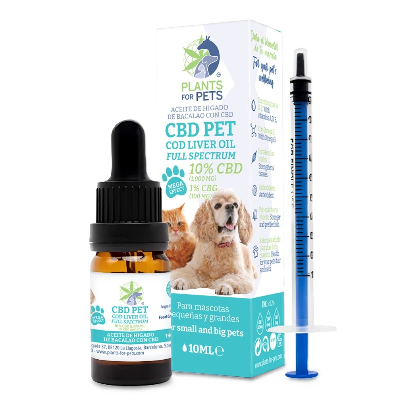 CBD Pet Cod Liver Oil 10% CBD 1% CBG - 10ml Full Spectrum